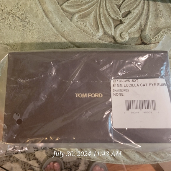 Tom Ford Lucille Cat Eye Sunglasses Dark Havanah Bordeaux Luxury Designer #106 - Picture 9 of 17